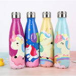 Stainless Steel Water Bottle Unicorn Print