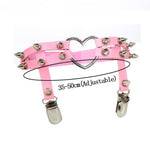 PU Leather Heart Garter Belt Women Harajuku Body Harness