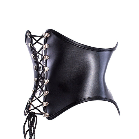 Fetish Faux Leather Waist Cincher Underbust Corset