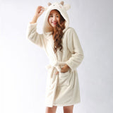 Hooded Animal Women Bathrobe