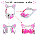 Cat Ear  flashing glowing led light cartoon gaming headset