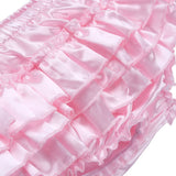 Shiny Satin Ruffled Sissy Bloomer Tiered Skirted