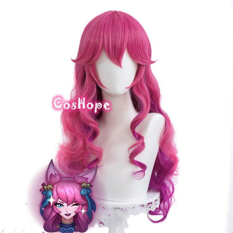 Spirit Blossom Ahri Cosplay ong Curly Wave Wig
