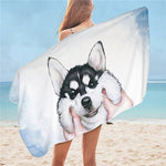 Hippie Pug Bath Towel, Blanket Microfiber  75x150cm