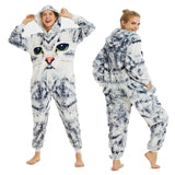 Adult One Piece Hooded Unisex Animal Pajamas