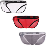 3PCS Sexy Men's Briefs Underwear Ultra-thin Breathable Sexy Men Bikini Briefs Exotic Jockstrap Penis Pouch Slip Homme Panties