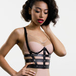 Leather Bra Harness Garter Belt