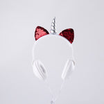 Cute Cat Ear Headphone Unicorns 3.5MM Wired